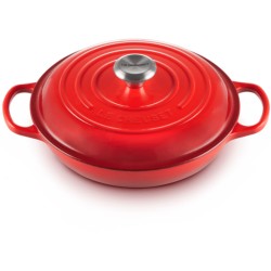 Cazuela cocotte de ferro fundido, 30 cm, cor cereja - Le Creuset