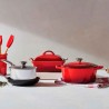 Cazuela cocotte de hierro fundido, 30 cm, color cereza - Le Creuset