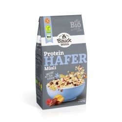 Muesli proteico de flocos de aveia integral sem glúten com frutas desidratadas, ecológico - Bauckhof