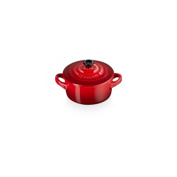 Mini cocotte de cerâmica grés esmaltada, cor cereja, 10 cm - Le Creuset