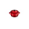 Mini cocotte de cerâmica grés esmaltada, cor cereja, 10 cm - Le Creuset
