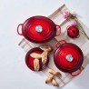 Mini cocotte de cerâmica grés esmaltada, cor cereja, 10 cm - Le Creuset