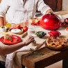 Mini cocotte de cerâmica grés esmaltada, cor cereja, 10 cm - Le Creuset