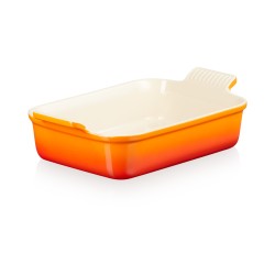 Fuente de cerámica gres esmaltada para horno, color volcánico, 2,4 litros - Le Creuset