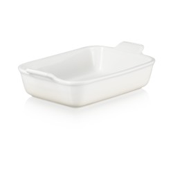 Fuente de cerámica gres esmaltada para horno, color merengue, 2,4 litros - Le Creuset