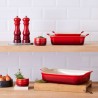 Fuente de cerámica gres esmaltada para horno, color cereza, 4 litros - Le Creuset