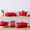 Fuente de cerámica gres esmaltada para horno, color cereza, 4 litros - Le Creuset