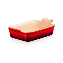 Fuente de cerámica gres esmaltada para horno, color cereza, 2,4 litros - Le Creuset