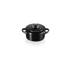 Mini cocotte de cerâmica esmaltada, cor preta, 10 cm - Le Creuset