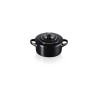 Mini cocotte de cerâmica esmaltada, cor preta, 10 cm - Le Creuset