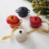 Mini cocotte de cerâmica de grés esmaltado, cor merengue, 10 cm - Le Creuset