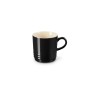 Taza de cerâmica de grés esmaltada 200 ml, cor preta - Le Creuset