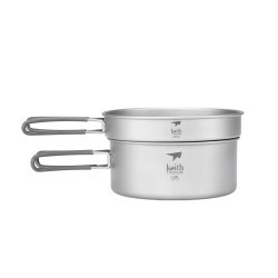 Conjunto de frigideira e caçarola de titânio Keith - Outlet