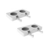 Set 2 moldes de silicone platina para gelados, Easy cream - Silikomart