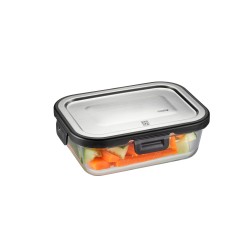 Fiambrera hermética rectangular de cristal com tampa de aço inoxidável 600 ml - Gefu