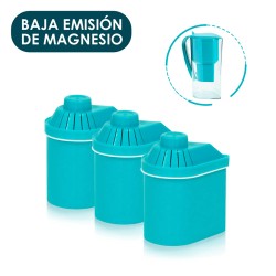 Pack 3 filtros de repuesto con coco para depurar e ionizar el agua, baja emisión de magnesio - Alkanatur