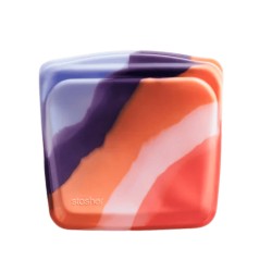 Bolsa porta alimentos de silicone platina média Purple Wave, 828 ml - Stasher