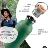 Garrafa de aço inoxidável, 500 ml, verde - Bambaw