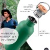 Botella de aço inoxidável, 1000 ml, verde - Bambaw