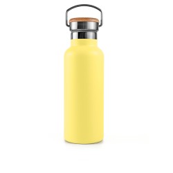 Botella térmica de aço inoxidável, 1000 ml, amarela - Bambaw