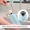 Botella térmica de aço inoxidável, 500 ml, azul - Bambaw