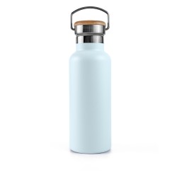 Botelha térmica de aço inoxidável, 1000 ml, azul - Bambaw