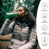 Botella térmica de acero inoxidable, 350 ml, verde - Bambaw