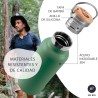 Botella térmica de acero inoxidable, 500 ml, verde - Bambaw