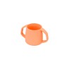 Copo com alças para bebês de silicone platina, laranja - Lurch