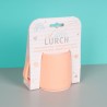Copo com alças para bebês de silicone platina, laranja - Lurch