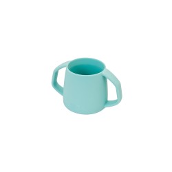 Vaso com alças para bebés de silicone platina, azul - Lurch