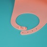 Babador de bebê de silicone platina, laranja - Lurch