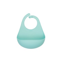 Babete de bebé em silicone de platina, azul - Lurch