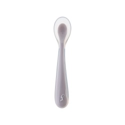 Colher para bebés de silicone platina, cor cinza - Lurch