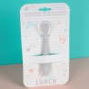 Colher para bebés de silicone platina, cor cinza - Lurch