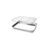 Bandeja com grelha de aço inoxidável para forno, 21,5 cm - Lacor