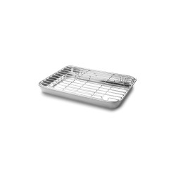 Bandeja com grelha de aço inoxidável para forno, 23,5 cm - Lacor