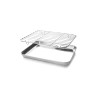 Bandeja com grelha de aço inoxidável para forno, 23,5 cm - Lacor