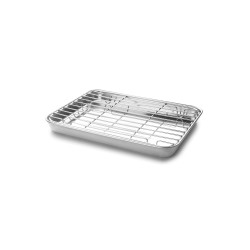 Bandeja com grelha de aço inoxidável para forno, 26,5 cm - Lacor