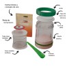 Kit para fazer massa mãe, verde - Kefirko