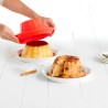 Molde para flan de silicona platino con plato de cerámica - Lekue