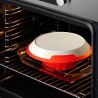 Molde para flan de silicona platino con plato de cerámica - Lekue