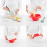 Molde para flan de silicona platino con plato de cerámica - Lekue