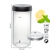 Tarro de fermentación de cristal 1500 ml + tapa y pesa de cristal - Gefu