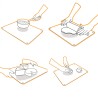 Tabla de cortar de cristal templado, mediana - Pebbly