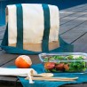 Bolsa porta alimentos de algodão orgânico e juta com individual - Pebbly
