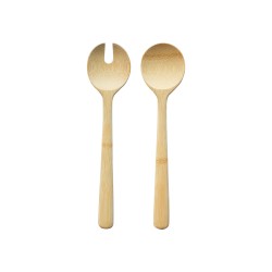 Pack de 2 talheres de salada para servir e misturar, de bambu - Pebbly