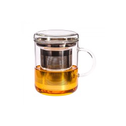 Taza de té Zyclo con filtro de acero inoxidable, 300 ml - Trendglas
