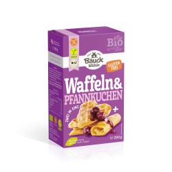 Massa para waffles e panquecas, vegana, sem glúten e orgânica - Bauckhof