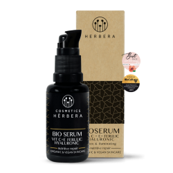 Sérum facial hialurónico, vitamina C, E e ácido ferúlico, Nutritivo - Herbera